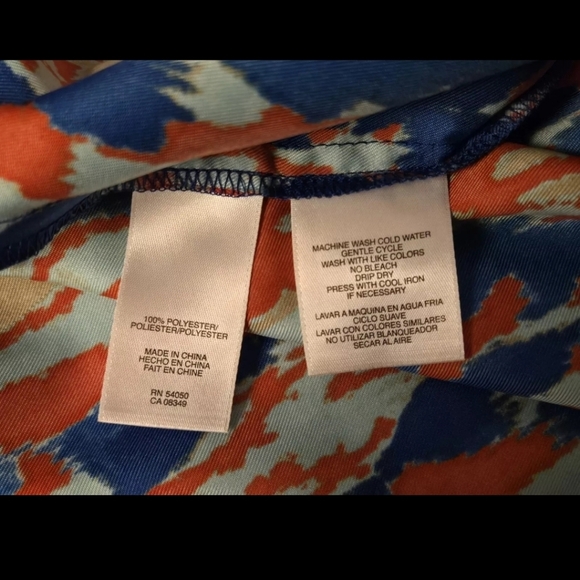 Jones New York Signature Ladies Multi-Color Long Sleeve Blouse Top Sz Large - Picture 5 of 9